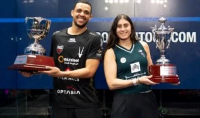 نور الشربيني ومصطفى عسل بطلا الاسكواش