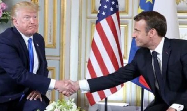 ترامب وماكرون- أرشيفية