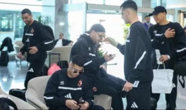 لاعبو الأهلى فى مطار القاهرة