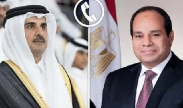 الرئيس السيسي والأمير تميم بن حمد آل ثاني