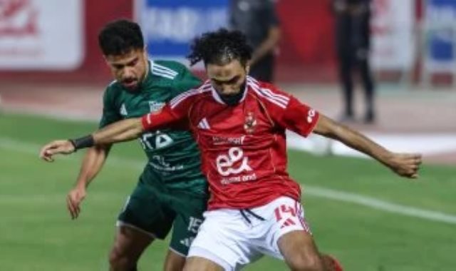 لقطة من مباراة الاهلي وزد