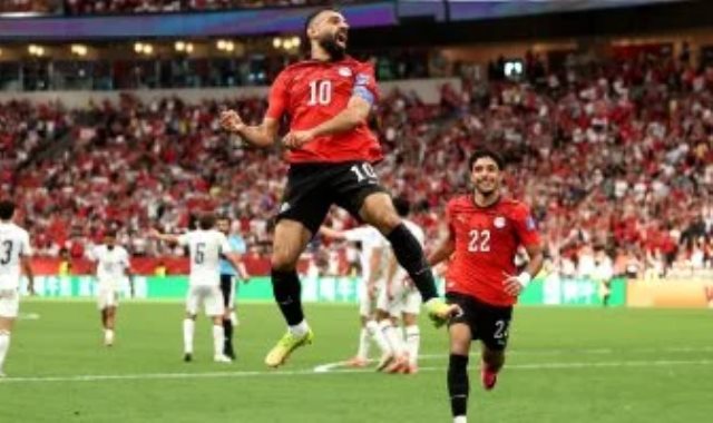 محمد صلاح بعد إحراز هدف مصر الثاني