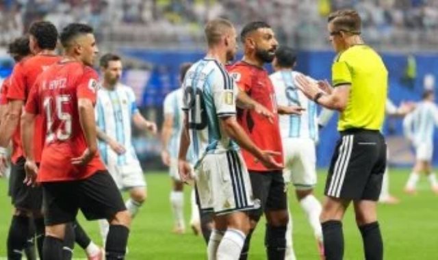 محمد صلاح من مباراة مصر والأرجنتين