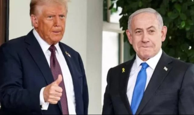 رئيس وزراء الاحتلال بنيامين نتنياهو والرئيس الأمريكى دونالد ترامب