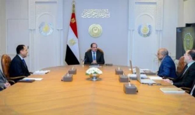 فخامة الرئيس عبد الفتاح السيسي خلال الاجتماع