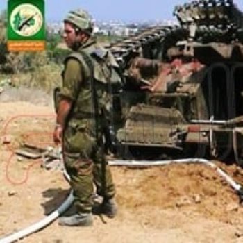 تدمير دبابة ميركافا في غزة