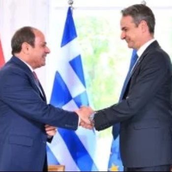 الرئيس عبد الفتاح السيسي ورئيس الوزراء اليوناني كيرياكوس ميتسوتاكيس