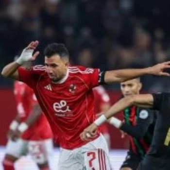 جانب من مباراة الاهلي والجيش الملكي في دوري أبطال أفريقيا