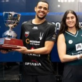 نور الشربيني ومصطفى عسل أبطال الاسكواش