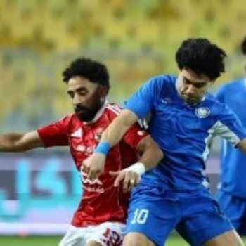 لقطة من مباراة الاهلي وسموحة أمس