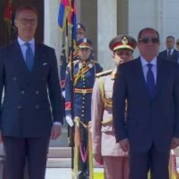 الرئيس الفنلندى فى زيارته الى مصرر