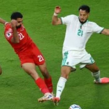 جانب من منتخب الجزائر والأردن