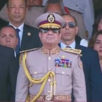 الرئيس عبد الفتاح السيسى والسيدة انتصار السيسى بالحفل