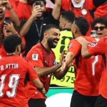 فرحة لاعبي منتخب مصر فى إحدى المباريات