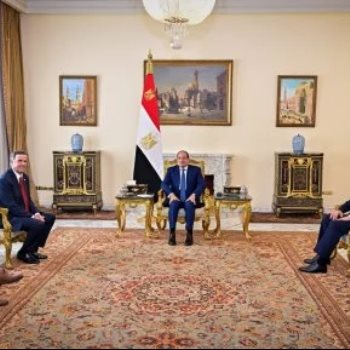 لقاء السيد الرئيس السيسي وجون راتكليف مدير وكالة الاستخبارات المركزية الأمريكية
