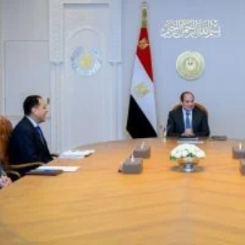 فخامة الرئيس عبد الفتاح السيسي خلال الاجتماع