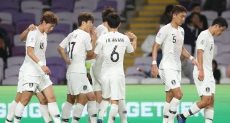 منتخب كوريا الجنوبية يحتفل بالهدف