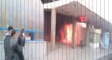 حريق قطار محطة مصر