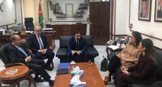 وزير التجارة الأردني خلال المباحثات مع الجانب المصري