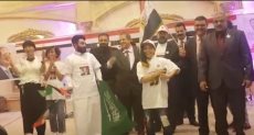 جانب من احتفالية لمصريين بالسعودية استعدادا للاستفتاء على التعديلات الدستورية
