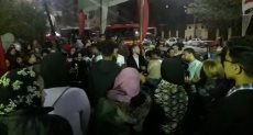 احتفالات أمام لجان استفتاء التعديلات الدستورية بشبرا