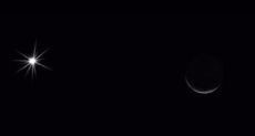 هلال القمر يقترن بالزهرة