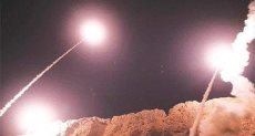 الصواريخ الايرانية فى اتجاهها للأهداف الأمريكية