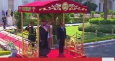 الرئيس السيسى يستقبل الأمير محمد بن سلمان بقص الاتحادية