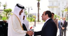 الرئيس عبد الفتاح السيسي والأمير تميم بن حمد آل ثاني أمير دولة قطر