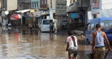 الأمطار الكثيقة تغرق اليمن