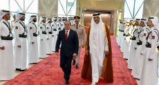 الرئيس عبد الفتاح السيسى لدى وصوله الدوحة