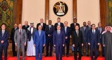الرئيس السيسي وأعضاء الأمانة العامة لاتحاد الصحفيين العرب