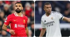 محمد صلاح لاعب ليفربول وكليان مبابي لاعب ريال مدريد