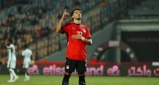 محمود صابر يحتفل بهدفه مع منتخب مصر أمام نيجيريا