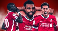 محمد صلاح وفيرمينو وساديو ماني ثلاثي ليفربول السابق