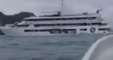 جنوح سفينة سياحية في المحيط الهادئ