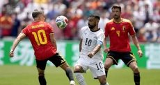 جانب من مباراة مصر وبلجيكا