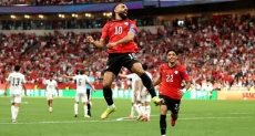 محمد صلاح بعد إحراز هدف مصر الثاني