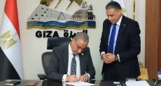 محافظ الجيزة وسعيد عطية وكيل وزارة التعليم بالمحافظة