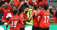 فرحة لاعبي منتخب مصر فى إحدى المباريات