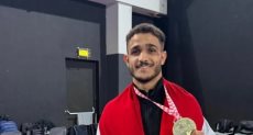 مصطفى حسين لاعب منتخب المصارعة