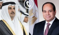 الرئيس السيسي والأمير تميم بن حمد آل ثاني