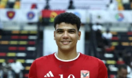 محمد عماد أوكا لاعب فريق رجال كرة اليد بالنادى الأهلى