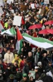 أكبر مظاهرة على جسر سيدني من أجل غزة